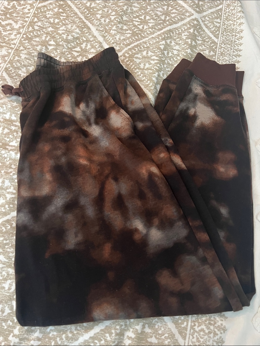LuLaRoe Brown & Black Tie-Dye Jax Joggers XL